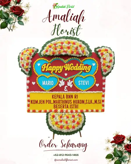 Papan Bunga Pernikahan Surusunda